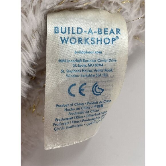 Build a Bear Reindeer Lot of 2 Plush Antlers Sparkly Glittery White Gold Brown - Picture 4 of 8